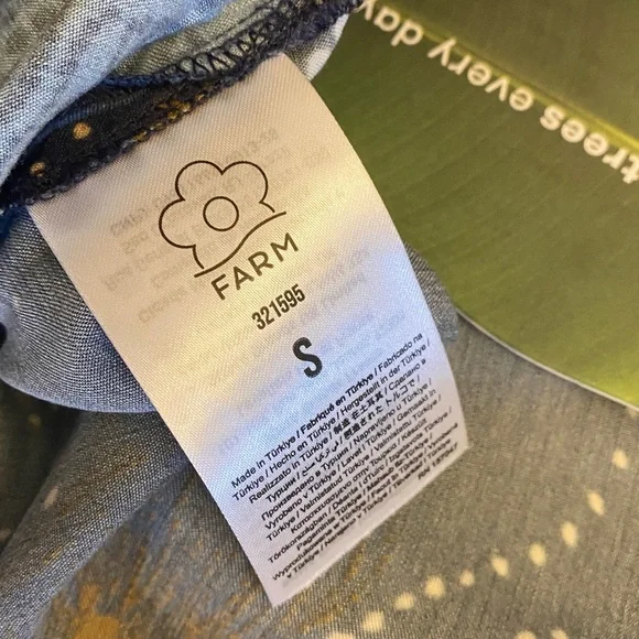 FARM Rio Night Jungle Navy Blue Flare Pants 🆕 - Picture 6 of 13